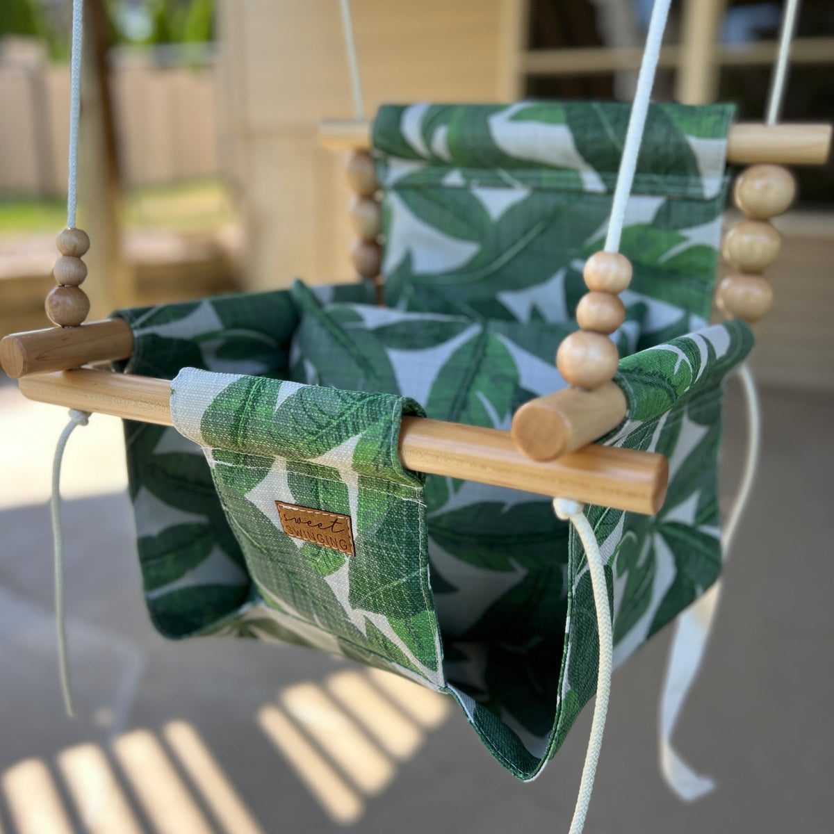 Outdoor Baby & Toddler Swing-Tropical Leaf