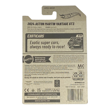 Hot Wheels 2024 Aston Martin Vantage GT3 | Exoticars Series 9/10
