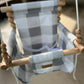 Outdoor High Back Baby & Toddler Swing-Gray Buffalo Check