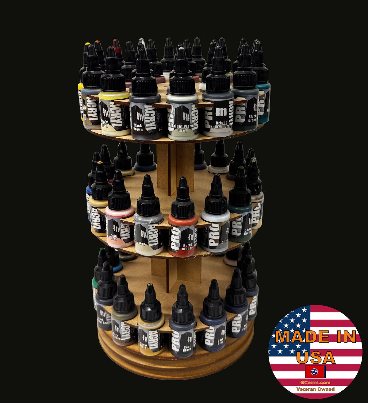 31mm Rotating Paint Rack for Monument Hobbies Pro Acryl Paints