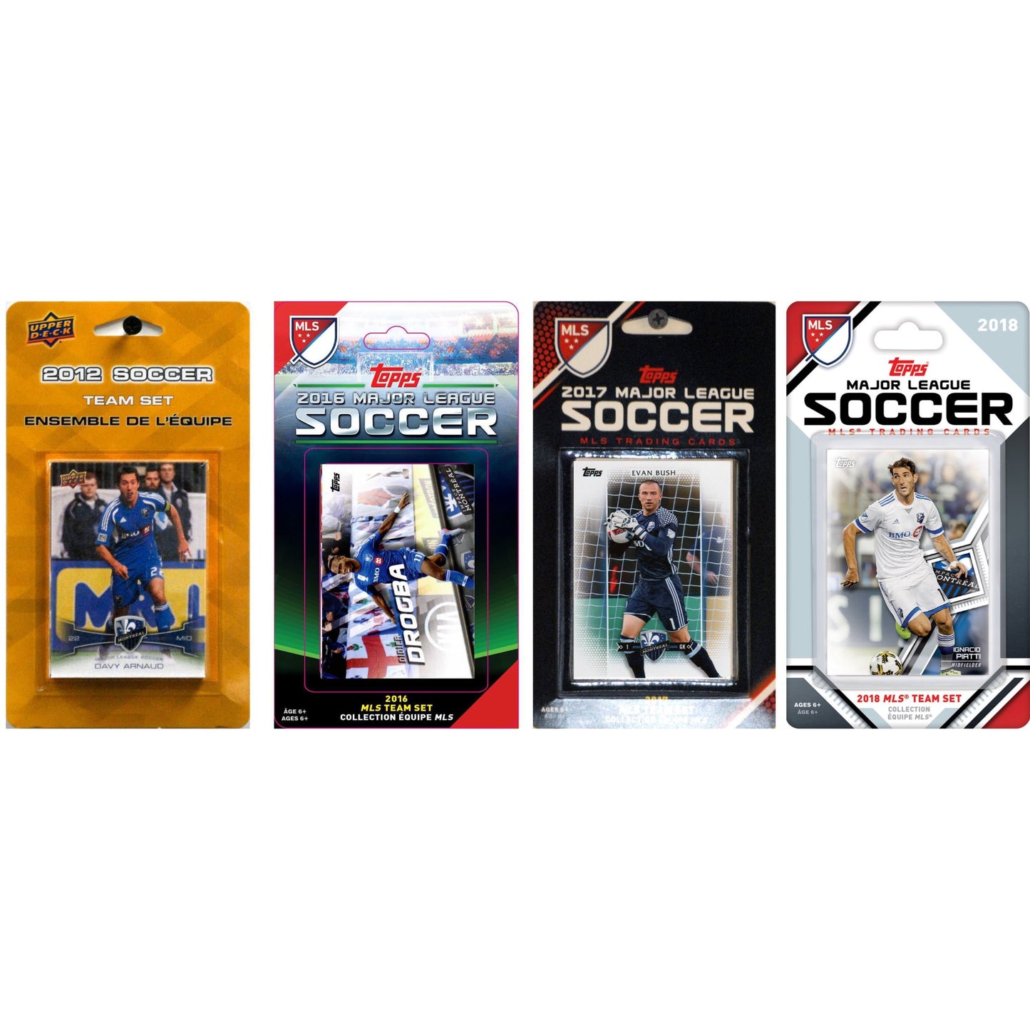 Mls Montreal Impact 4 Different Licensed Trading Card Team Sets