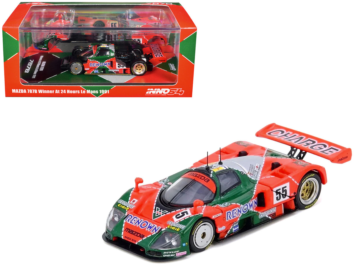 Mazda 787B #55 Johnny Herbert - Volker Weidler - Bertrand Gachot inchMazdaspeedinch Winner inch24 Hours of Le Mansinch (1991) 1/64 Diecast Model Car by Inno Models