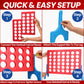 Bolaball 4 in a Row Outdoor Game - 1.8 Ft Life-Size Lawn Game for Family & Kids, Red Plastic, Model 317585