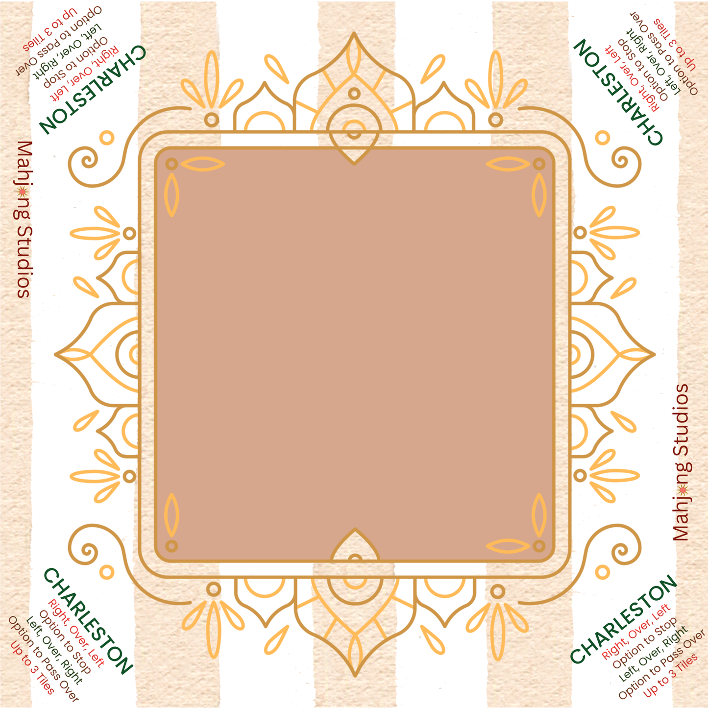 Ivory Coast Mahjong Mat - PREORDER - 33 x 33 - Ships Rolled