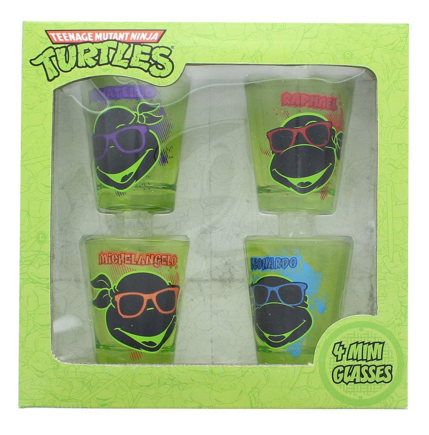 Teenage Mutant Ninja Turtles Faces Shot Glass Set Of 4