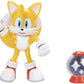 Sonic The Hedgehog 4 Inch Action Figure | Tails W/ Invincible Item Box