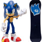 Sonic The Hedgehog 4 Inch Figure | Modern Sonic W/ Snowboard