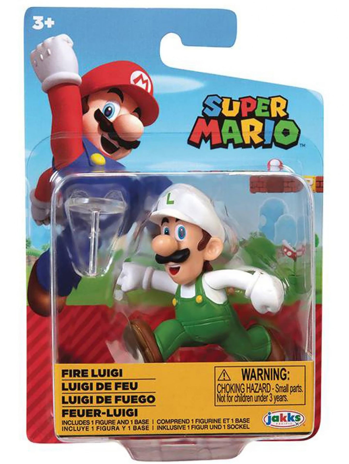 Super Mario World Of Nintendo 2.5 Inch Figure | Fire Luigi