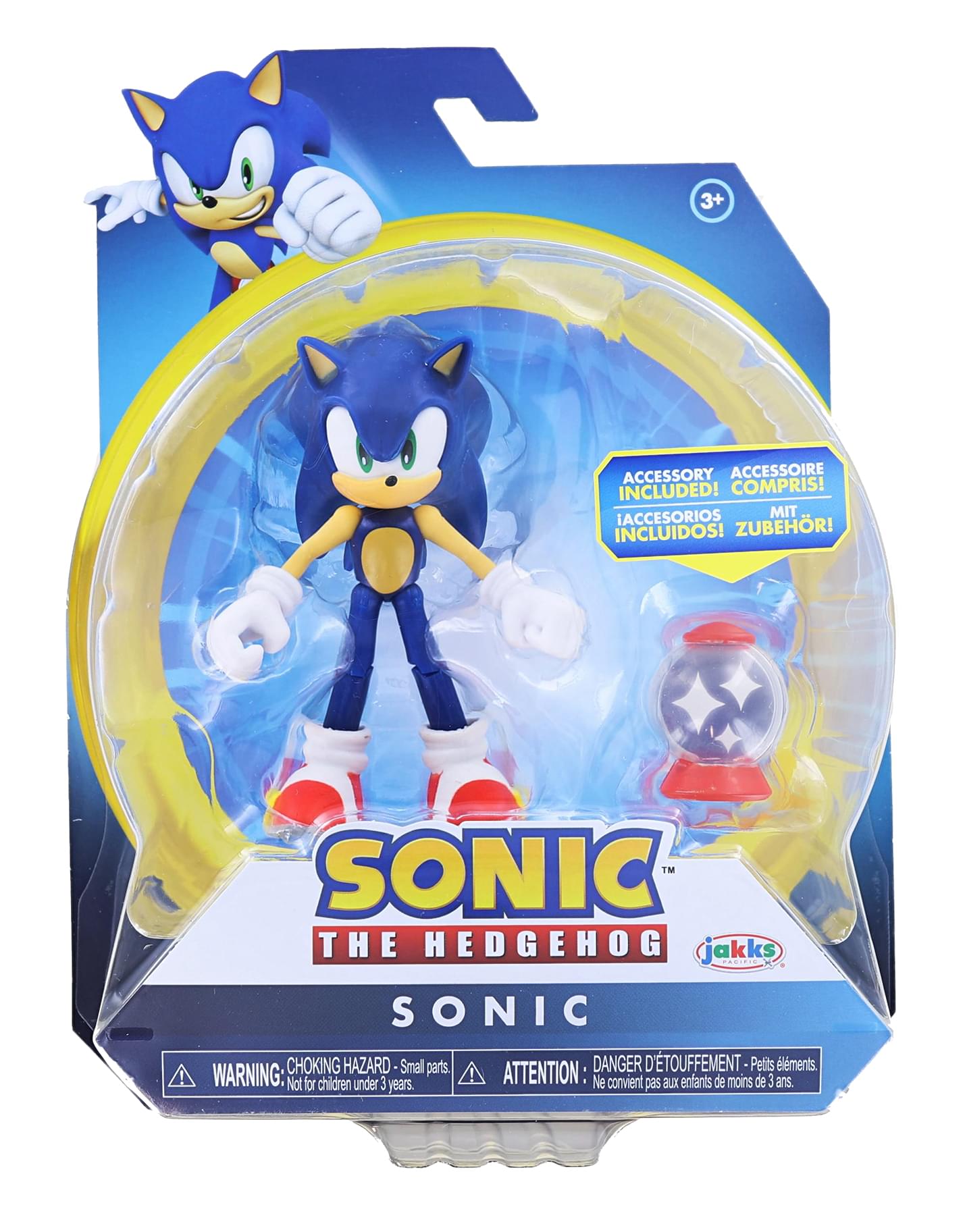 Sonic the Hedgehog 4 Inch Figure  Sonic (Modern) with Invincible Item Box