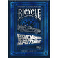Bicycle Back To The Future Playing Cards 1 Pack, Premium, Foil, Metallic , Blue