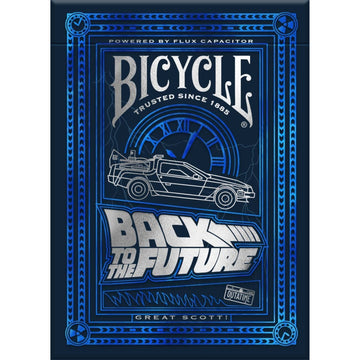 Bicycle Back To The Future Playing Cards 1 Pack, Premium, Foil, Metallic , Blue