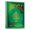 Bicycle Metalluxe Green Playing Cards - enhanced Metal Foil Finish - game-style Size