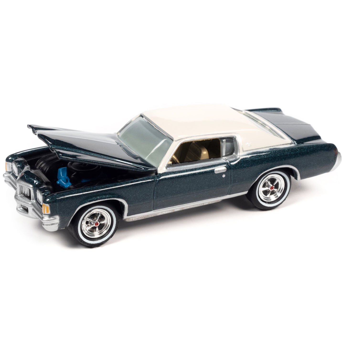 1971 Pontiac Grand Prix Bluestone Gray Metallic with White Top ''Classic Gold Collection'' Series Limited Edition to 8476 pieces