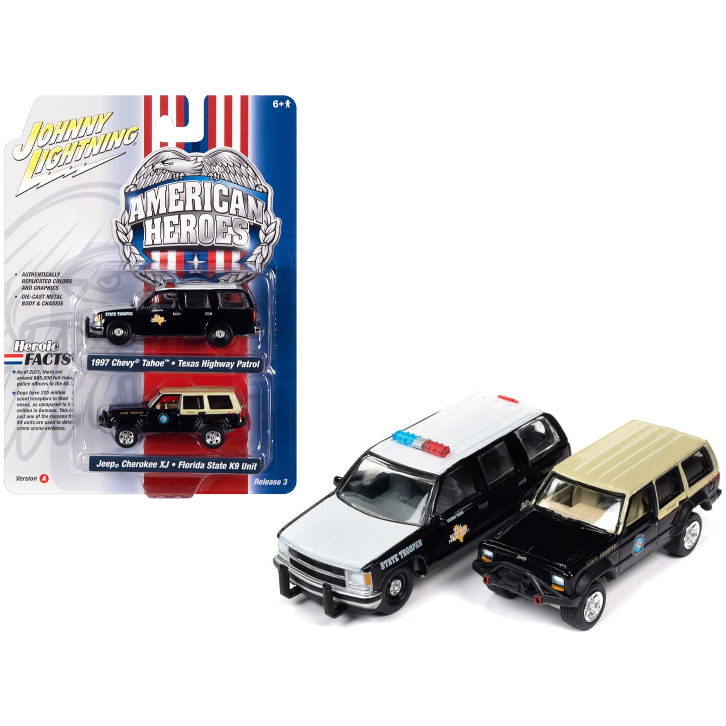 1997 Chevrolet Tahoe ''Texas Highway Patrol - Department of Public Safety'' Black and White and Jeep Cherokee XJ ''Florida State