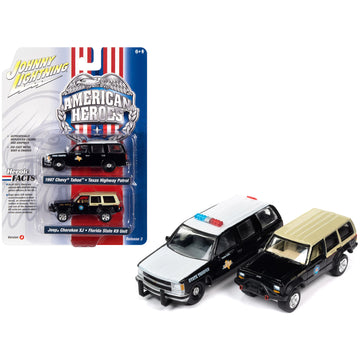 1997 Chevrolet Tahoe ''Texas Highway Patrol - Department of Public Safety'' Black and White and Jeep Cherokee XJ ''Florida State