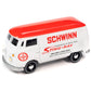 1965 Volkswagen Type 2 Transporter Van White W/ Red Top ''Schwinn'' & 1976 Ford Econoline Van White With Red & Blue Graphics ''M