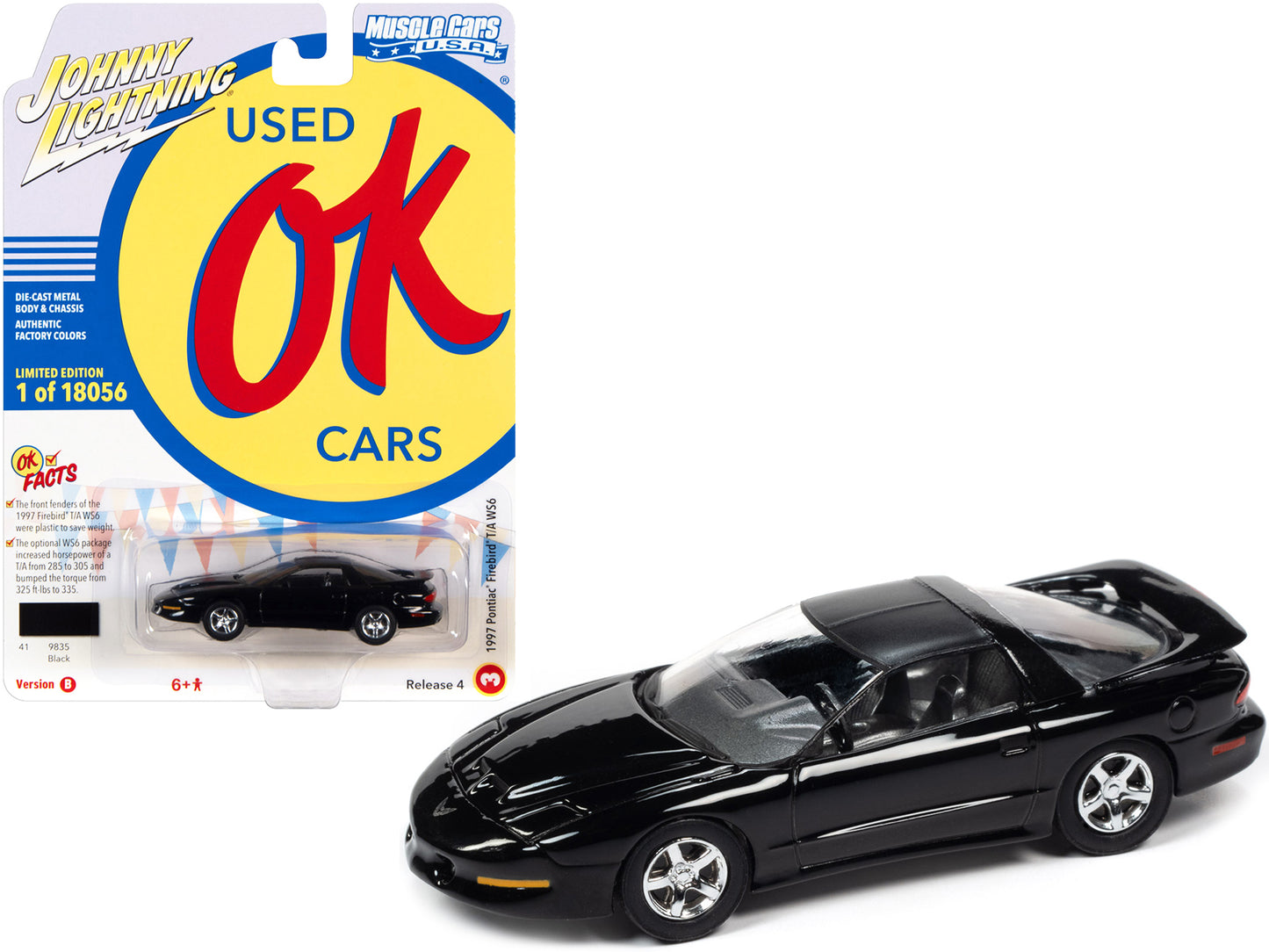 1997 Pontiac Firebird T/A Trans Am Ws6 Black With Matt Black Top ''Ok Used Cars'' Series Limited Edition To 18056 Pieces Worldwi