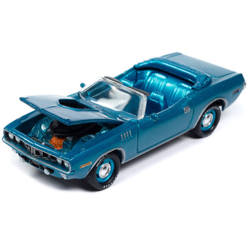 1971 Plymouth Barracuda Convertible Blue Fire Metallic With Blue Interior ''Mecum Auctions'' Limited Edition To 2496 Pieces Worl