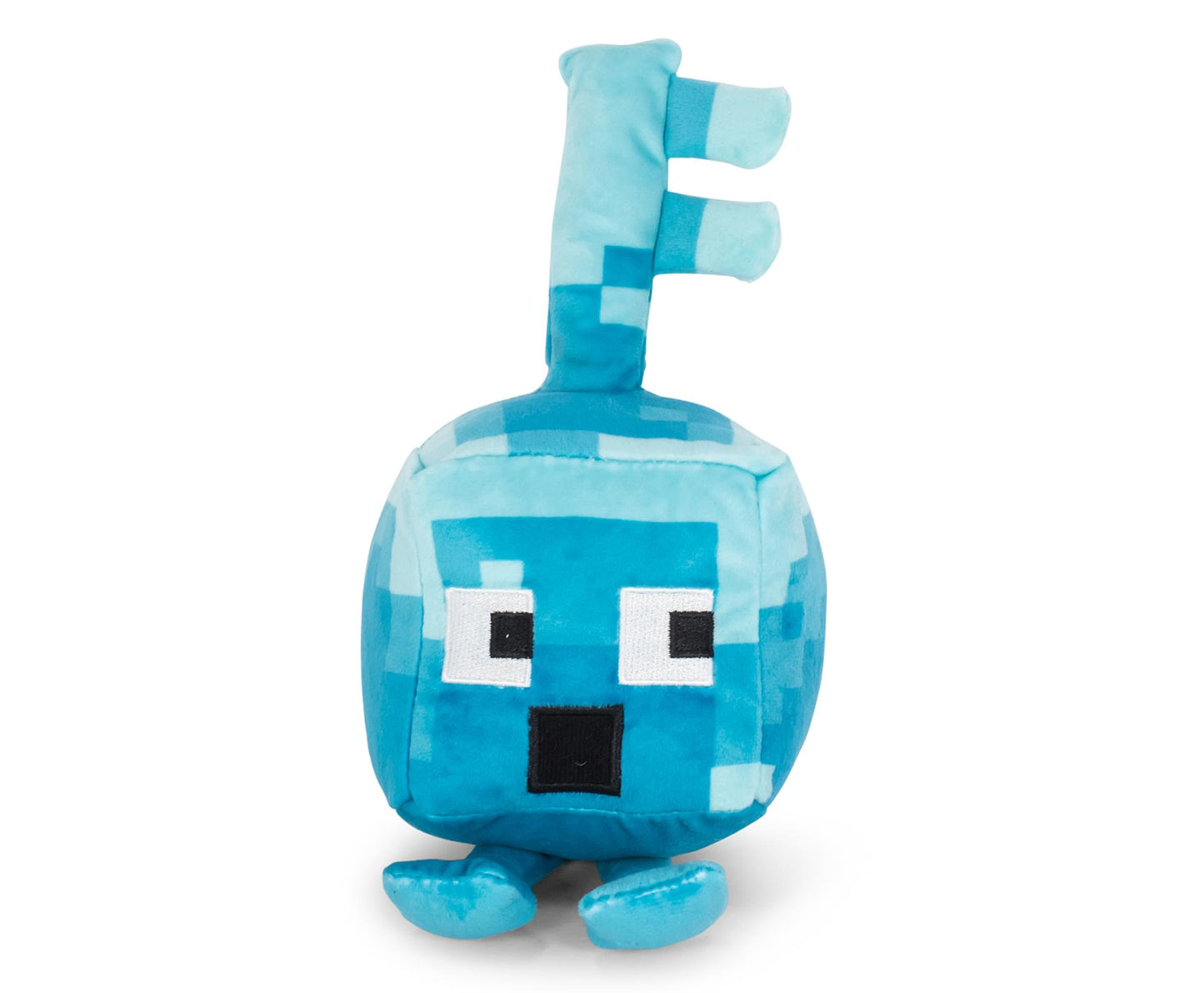 Jinx Minecraft Dungeons Happy Explorer Diamond Key Golem Plush Stuffed Toy, Blue, 7' Tall