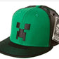 Minecraft Creeper Face Premium Snap Back Hat Green/Black