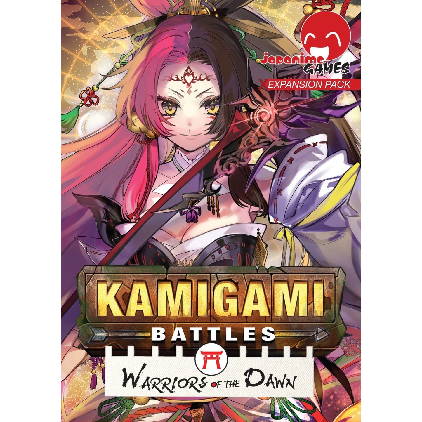 Japanime Games Kamigami Battles Deck-Building Card Game, 2-6 Players, Ages 12+, Cardboard, Red/Blue/White, Model JPG628