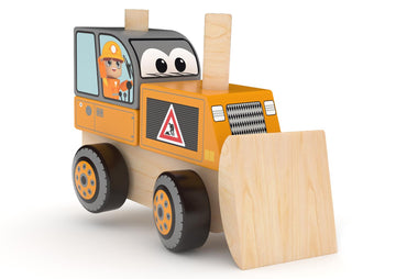 J'Adore Bulldozer Wooden Stacking Toy