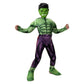 Marvel Hulk Official Youth Halloween Costume - Premium Quality Padded Jumpsuit With Plastic Mask (Size Small) Green