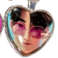 K-POP DEMON HUNTERS Heart Pendant Necklace – Character Art Collection