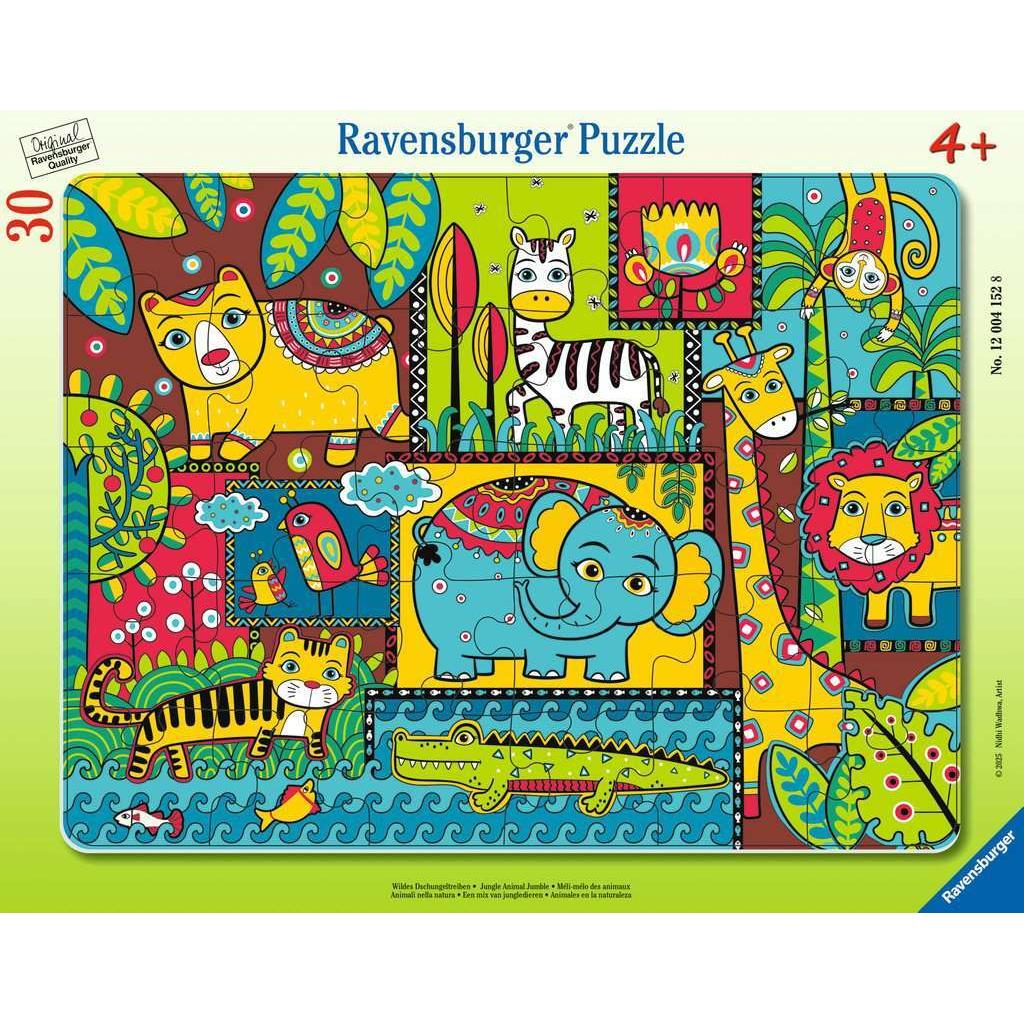 Jungle Animal Jumble 30 Piece Tray Jigsaw Puzzle Ravensburger