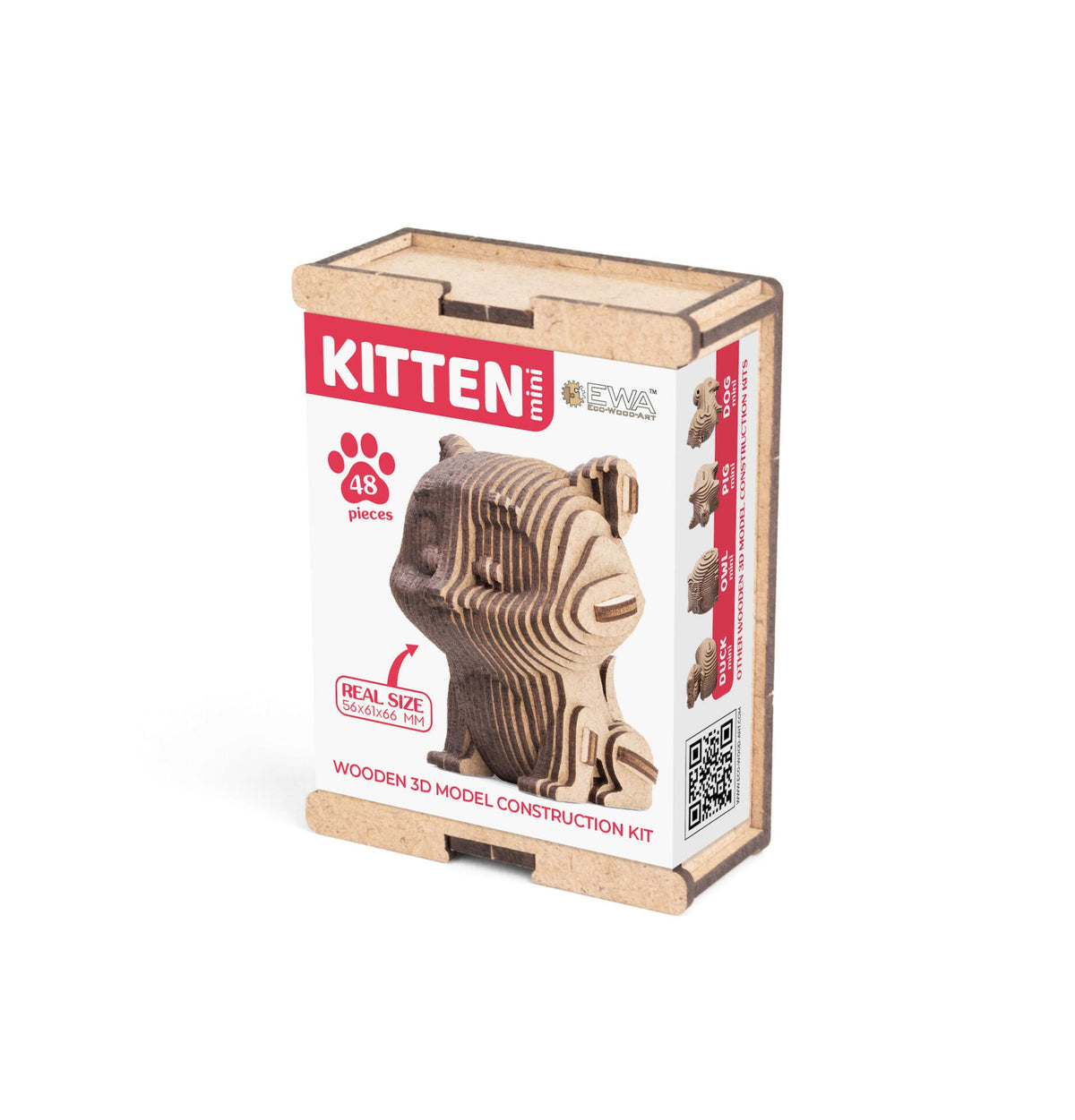 Cat Mini — Wooden Mini Model, 48 Pieces