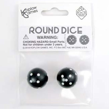 Koplow Round Dice Pair Bkwh