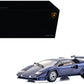 Lamborghini Countach LP 5000 Quattrovalvole Dark Blue Metallic 1/18 Diecast Model Car by Kyosho