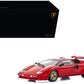Lamborghini Countach LP 5000 Quattrovalvole Red with Gold Wheels 1/18 Diecast Model Car by Kyosho