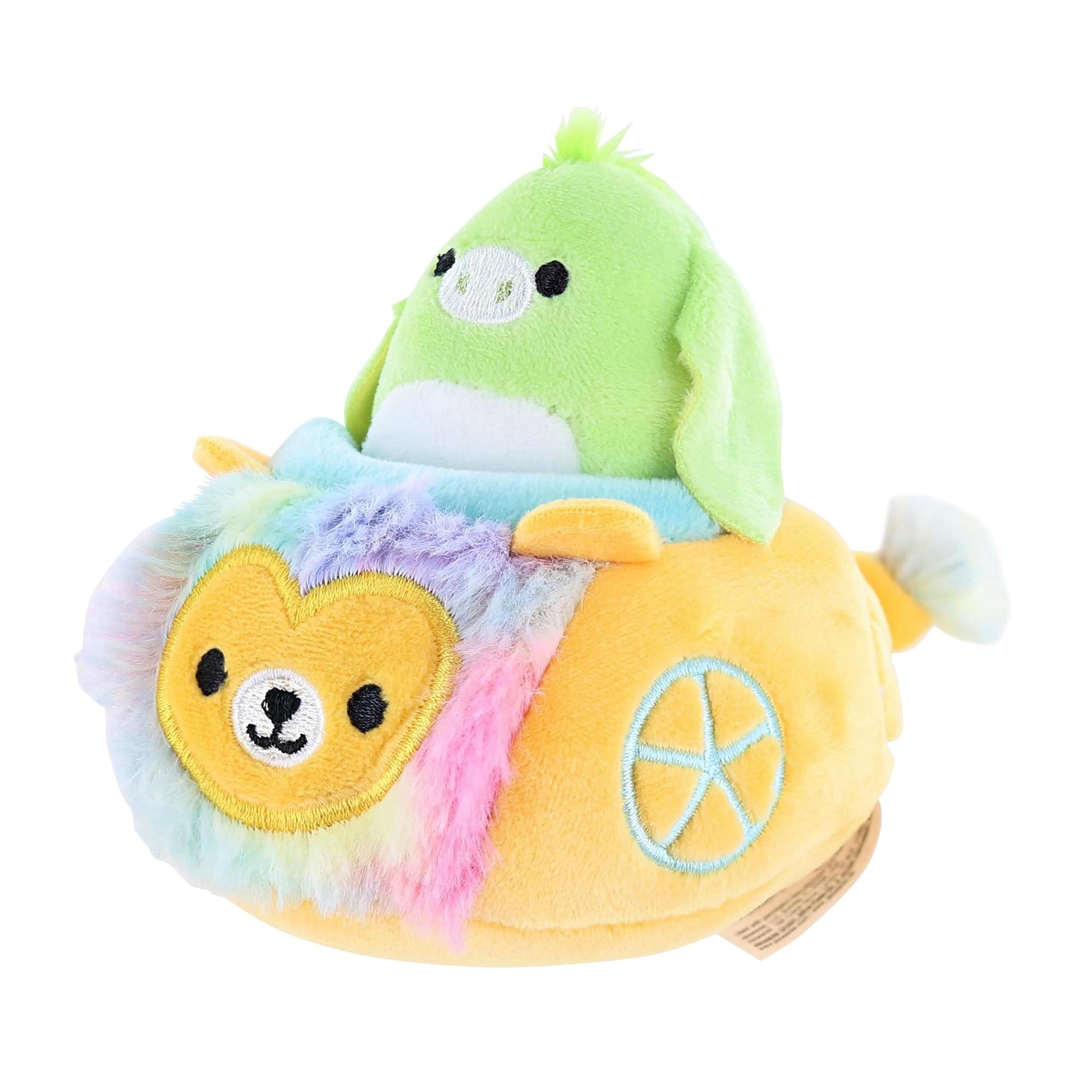 Squishville Mini Squishmallow Plush | Green Pig In Vehicle