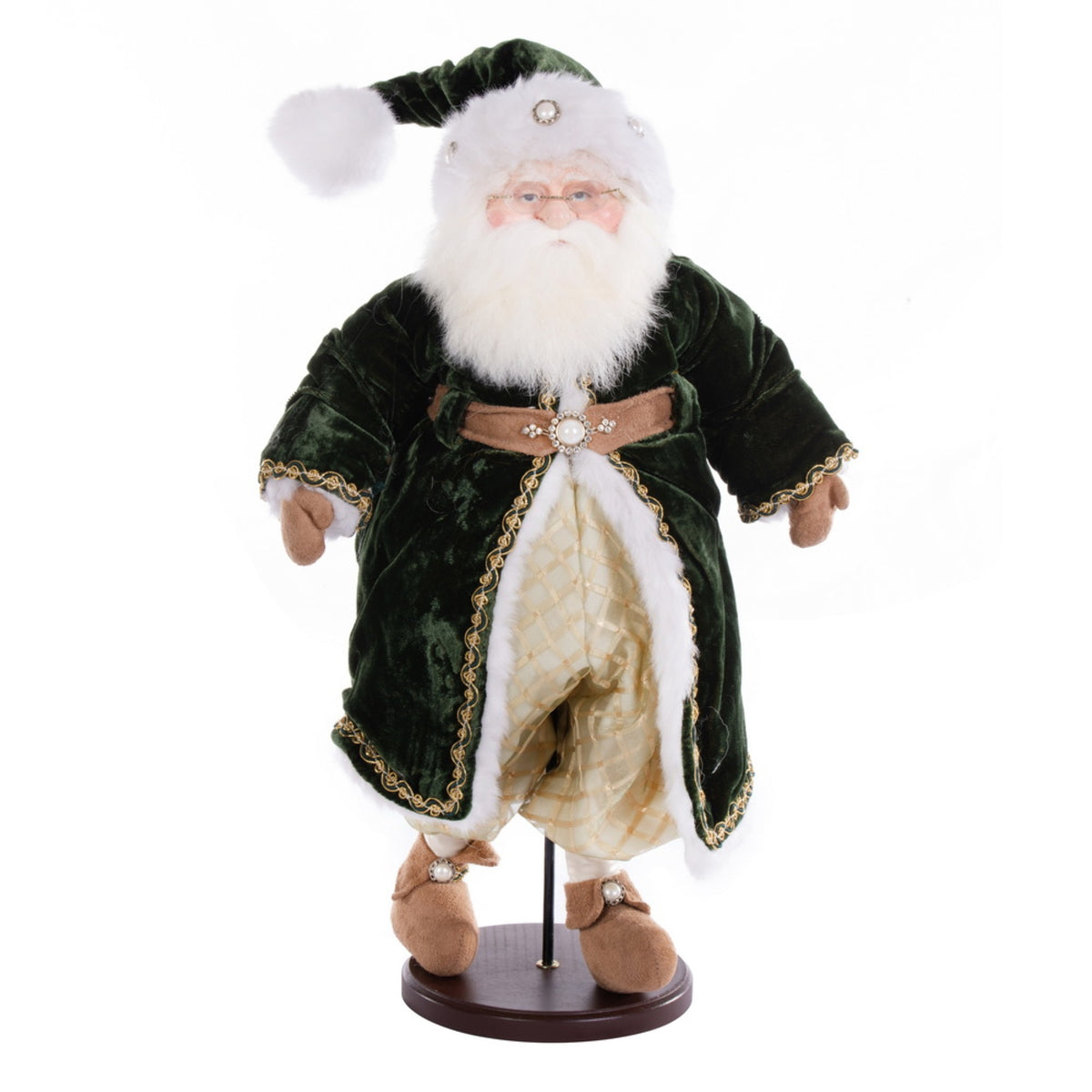 19 Silent Night Santa Doll with Stand