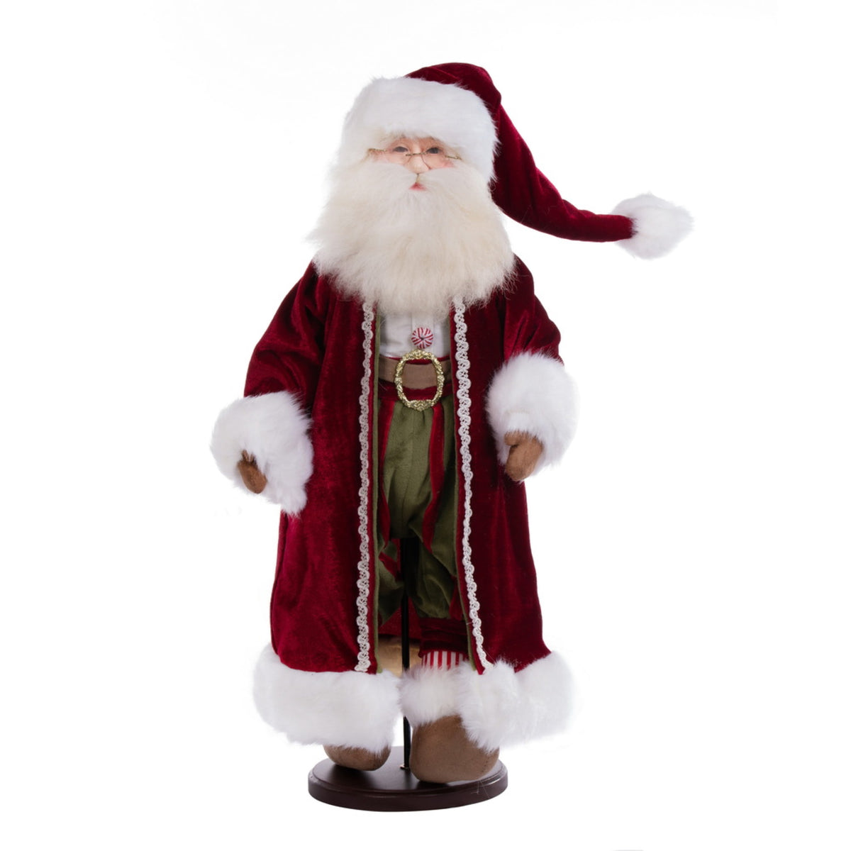 19 Deck The Halls Santa Doll with Stand