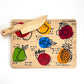 Kid's Chef-in-Training Fruit Wooden Cutting Board with Handcrafted Wooden Knife | Made in the USA