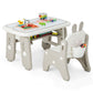 Kids Table and Chair Set with Flip-Top Bookshelf