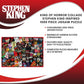 King of Horrors Stephen King Book Covers 1000 Piece Jigsaw Puzzle Toynk