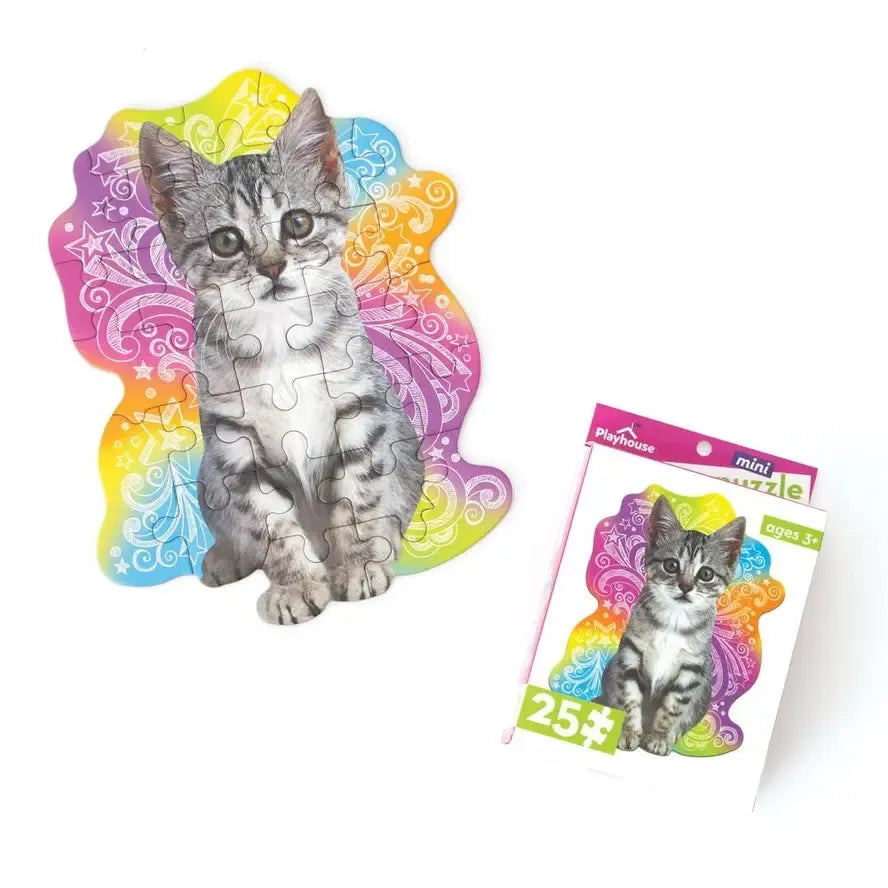 Kitten 25 Piece Mini Shaped Jigsaw Puzzle Paper House