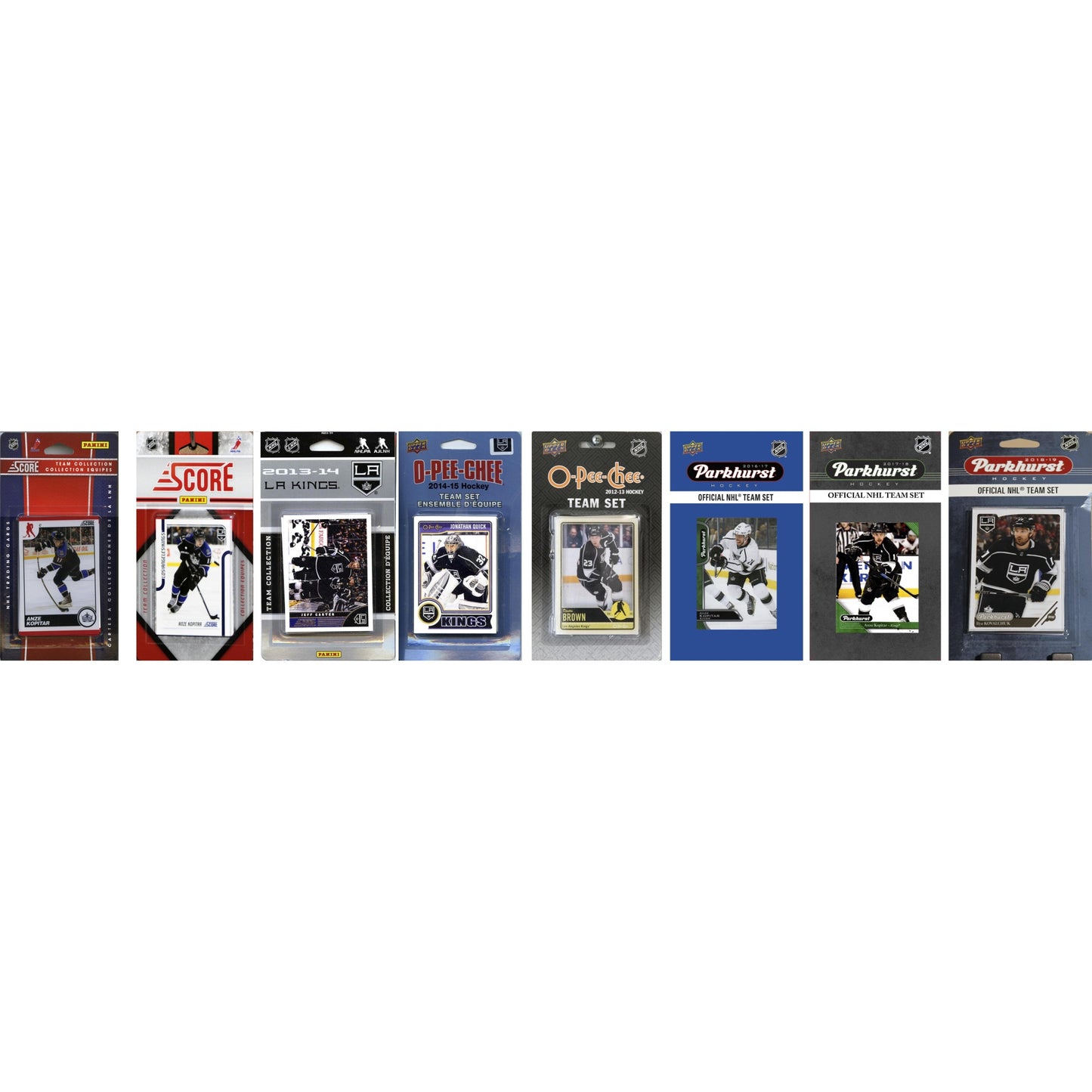Nhl Los Angeles Kings 8 Different Licensed Trading Card Team Sets