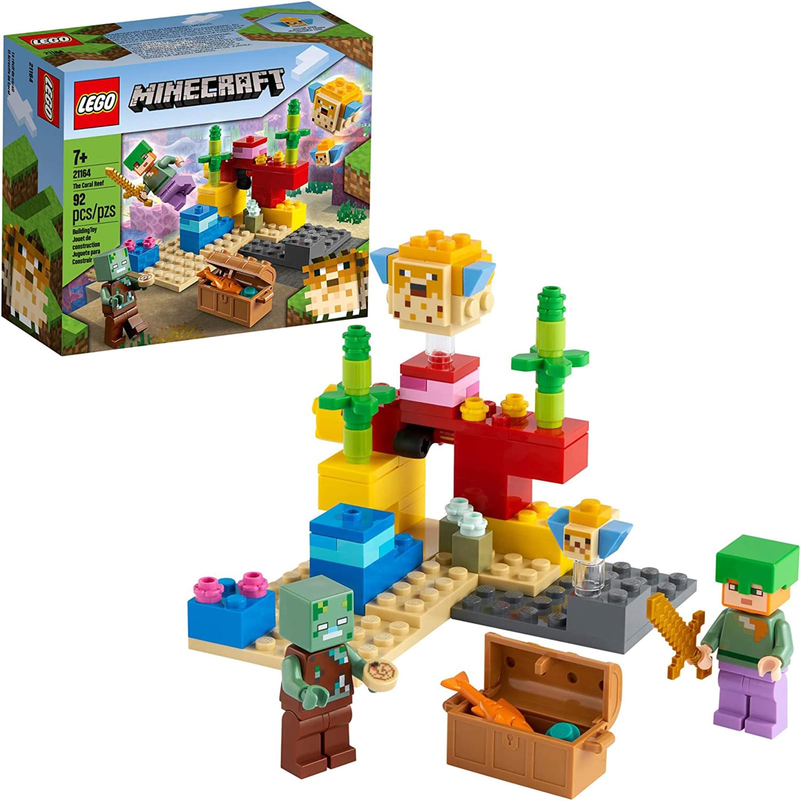 Lego Minecraft 21164 The Coral Reef 96 Piece Building Kit