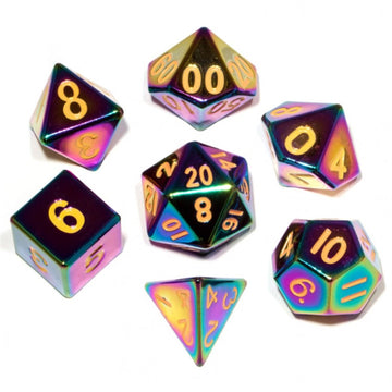 7-Set: 16Mm Flame Torched Rainbow Metal