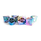 Fanroll By Metallic Dice Games 16Mm Aluminum Plated Acrylic Poly Dnd Dice Set: Rainbow Aegis W/White Numbers, Role Playing Game