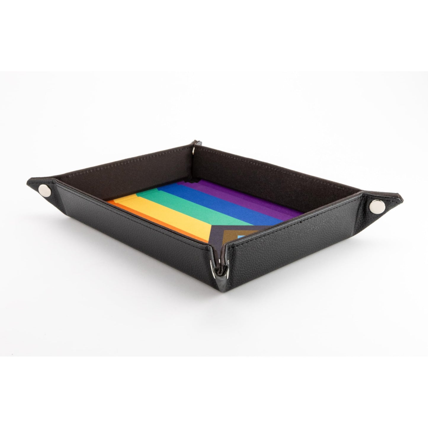 Fanroll By Metallic Dice Games Pride Fold Up Velvet Dice Tray: Rainbow Flag
