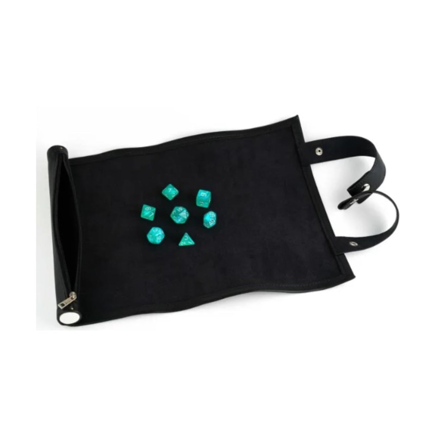Dice Scroll Rolling Mat And Carrying Case, Black