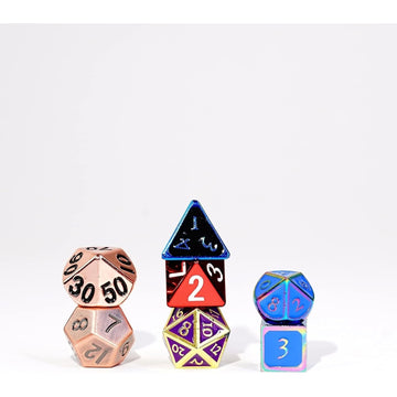 Fanroll By Metallic Dice Games Misfit Metals, Bag Of Dnd Dice, Role Playing Game Dice Accessories For Dungeons And Dragons