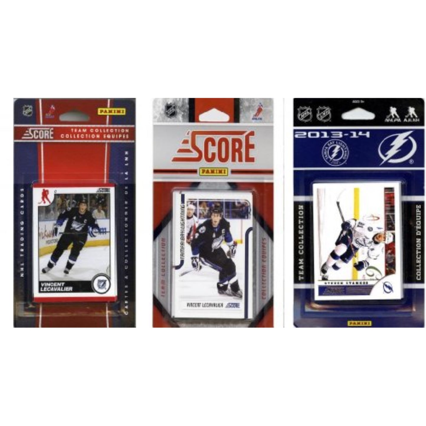 Nhl Tampa Bay Lightning 3 Different Licensed Trading Card Team Sets