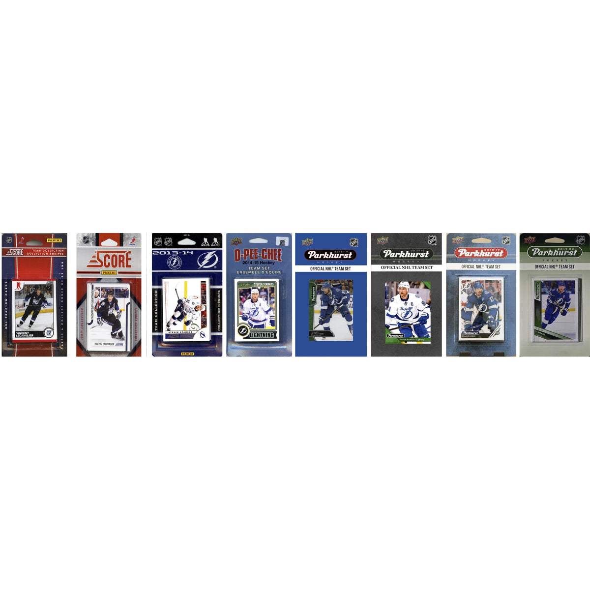 NHL Tampa Bay Lightning 8 Different Licensed Trading Card Team Sets