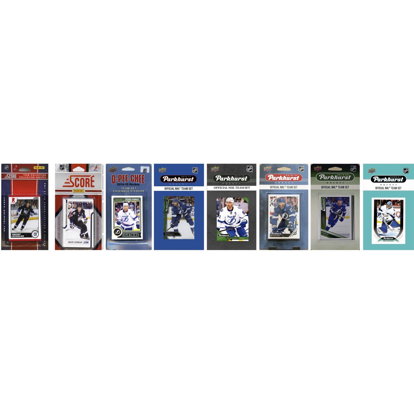 Nhl Tampa Bay Lightning 8 Different Licensed Trading Card Team Sets
